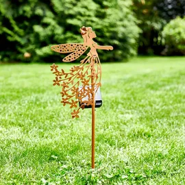 NORTHPOINT LED Solar Gartenstab Solarstecker Außenbereich mit Dämmerungssensor Fee Version 1