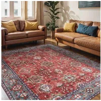 Mazovia Teppich Orientalisch Vintage - Waschbar rutschfest - Weich