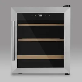 les petits champs Weinkühlschrank CAVC15 / 15 Flaschen / 4°C / Digitales Bedienfeld /4 Böden / Silber