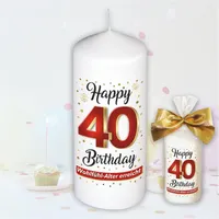 AV Andrea Verlag Geburtstagskerze zum 40. Geburtstag, - Für