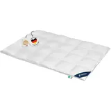 casimum Daunenbettdecke COMFORT Daunendecke 135x200, 155x220, 200x200 für Sommer & Winter, Füllung: 60 % Daunen / 40 % Federn, Klasse 1, Downpass zertifiziert, Bezug: 100 % Baumwolle, Bettdecke 135x200 cm, 155x220 cm, 200x220cm & weitere Größen weiß 240 cm x 220 cm