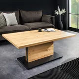 Couchtisch LIFT - 120cm - natur - schwarz - höhenverstellbar - Holz - Industrial