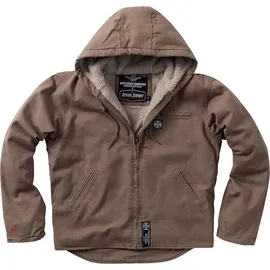 West Coast Choppers Lined Canvas Work Jacke braun S