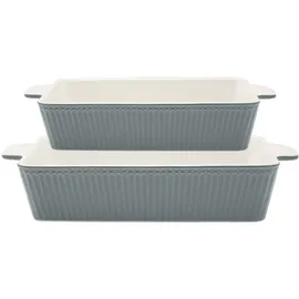 GREENGATE Dishes Alice Stone Grey Rectangular Set of 2