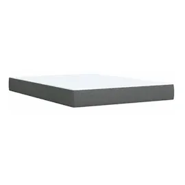 vidaXL Boxspringbett mit Matratze Dunkelgrau 160x200 cm Stoff