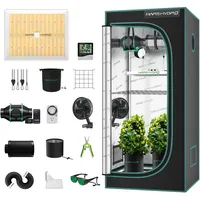 Mars Hydro TS1000 Growzelt Komplettset LED Grow Light Lampe 80X80X160cm Indoor Grow Tent Set mit 4" Belüftungssatz