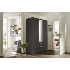 Rauch Kleiderschrank RAUCH "Kleiderschrank Schrank Garderobe deckenhoher Schrank BREMEN", grau (graumetallic), B:136cm H:199cm T:58cm, Holzwerkstoff, Schränke, Kleiderschrank, in vielen Farben und Ausführungen MADE IN GERMANY