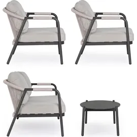BIZZOTTO Miravet Loungeset anthrazit/taupe