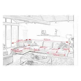 KAWOLA Wohnlandschaft U-Form Madeline Cord Longchair rechts rosa