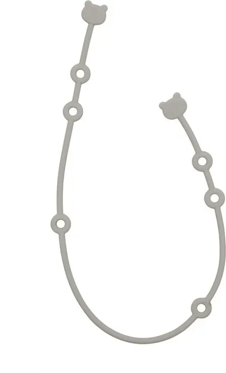 Kikka Boo Universal-Halter für Schnuller, Becher oder Beißring, Platin-Silikon, Sandfarben