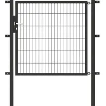 GAH Alberts Einzeltor Flexo 125 x 120 cm anthrazit inkl. Pfosten 6 x 6 cm 647292