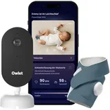 Owlet Dream Duo – Smart Baby Monitor Sock® Sensor, 2K HD Kamera, Pulsoximeter, Bedtime Blue 1 St