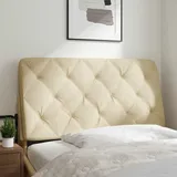 vidaXL Kopfteil-Kissen Creme 100 cm Stoff - Creme