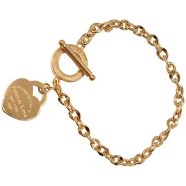 FIRETTI Herz LIEBE Armband Edelstahl goldfarben 20 cm