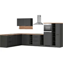 kochstation Winkelküche KS-Lana L-Form 240 cm grau