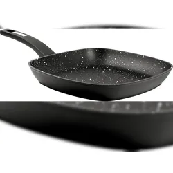 CS KOCHSYSTEME, MARBURG Schmiedeguss-Steakpfanne 28x28x4cm Xylan-Antihaftbeschichtung mit weißem Punkt