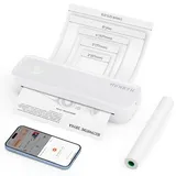 MUNBYN Mobiler Drucker A4 Bluetooth Mobiler Drucker a4 für unterwegs 203DPI Thermodrucker A4 Kompatibel mit Android und iOS Unterstützt A4 210x297mm Thermopapier, ITP04