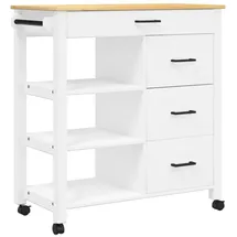 vidaXL Küchenwagen MONZA 84x40x90 cm Massivholz Kiefer