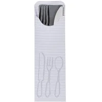 Papstar Bestecktaschen 23,5 cm x 7,3 cm inklusive farbiger Bistro Serviette