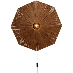 GOOD & MOJO Wandleuchte "Panama", braun, Ø 65cm, Lampen, Nachhaltig