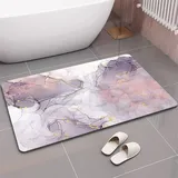 Aoojlo Badematte Rutschfester Badezimmerteppich Absorbierende Badteppich, 40x60cm Badezimmer Teppich, Schnell Trocknend Fussmatte, Bath Mats, Bodenmatte Saugfähig Badvorleger, Fußmatte Dusche Rosa