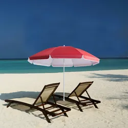 Kingsleeve Sonnenschirm 180cm rot wasserabweisend