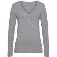 VIVANCE V-Ausschnitt-Pullover, grau