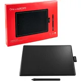 Wacom One by Wacom medium Kabelgebunden Grafiktablett Schwarz, Rot