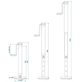 PRO PLUS Kurbelstütze Heavy Duty SH64/7000, 620-1000mm
