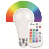 Blulaxa 48633 + LED Lampe, E27, 9 W, RGBW, mit Fernbedienung