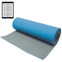 Best Sporting Yoga Matte 200 x 60 x 1,3cm I Gymnastikmatte, ideal als Yogamatte, blau/grau, 1,3 cm stark, rutschfester Schaumstoff,