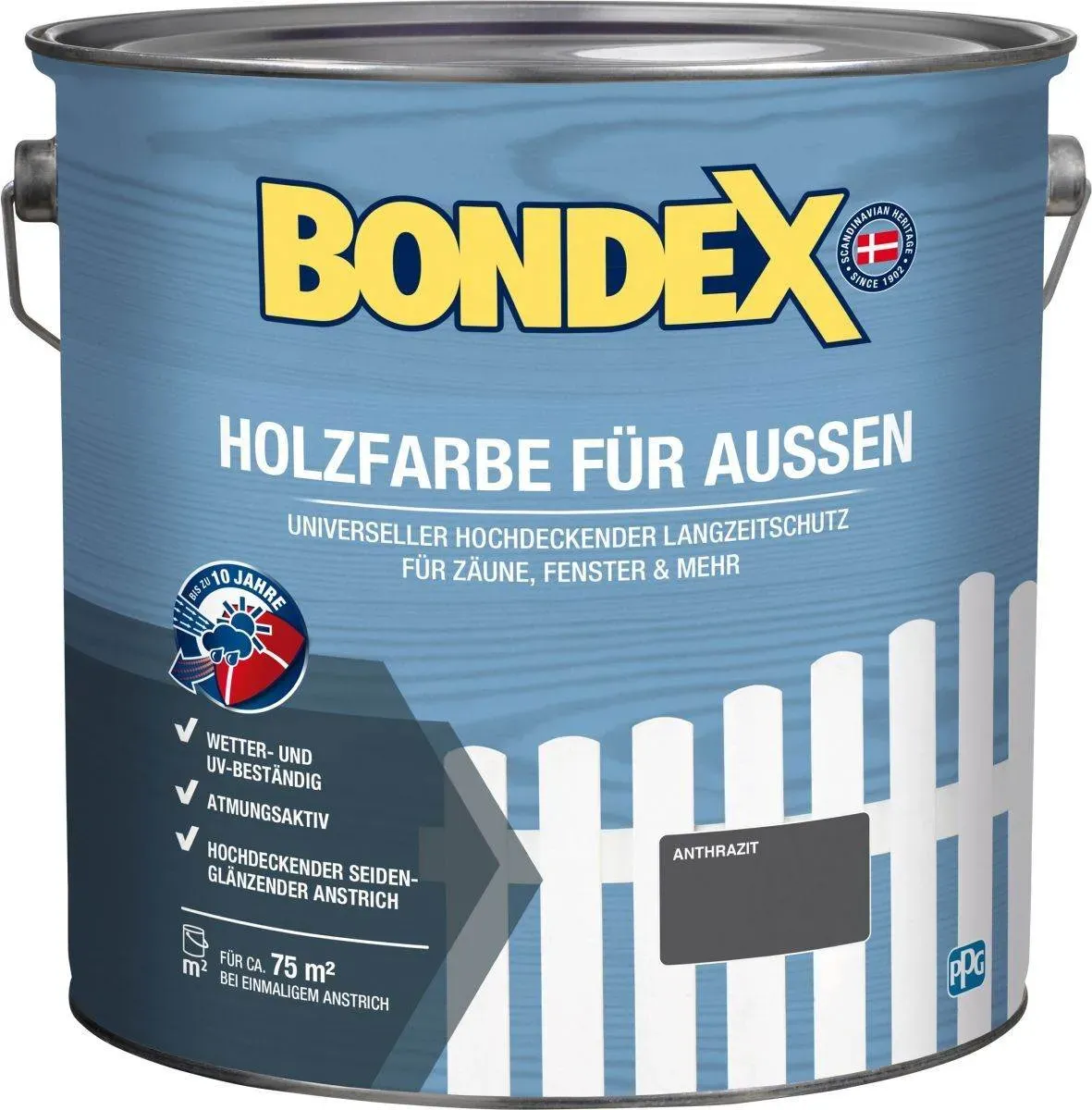bondex holzfarbe f�r au�en anthrazit 7,5 l