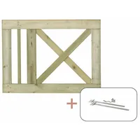 Plus Gartentor 100 x 75 cm Natur/Holz