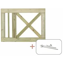 Plus Gartentor 100 x 75 cm Natur/Holz