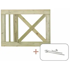 Plus Gartentor 100 x 75 cm Natur/Holz