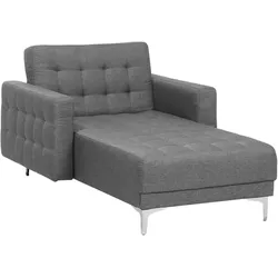 Chaiselongue ABERDEEN Stoff Hellgrau