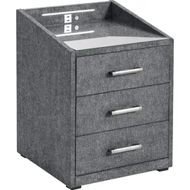 ed exciting design Nachtschrank Moon 47 x 46 x 61 cm Grau