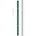 Zaunpfosten 6 x 4 x 240 Grün/Metall