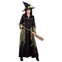 Metamorph Kostüm Hexendiva Mantel, Elegantes, schwarzes Hexenkostüm zwischen modisch und modrig schwarz 48