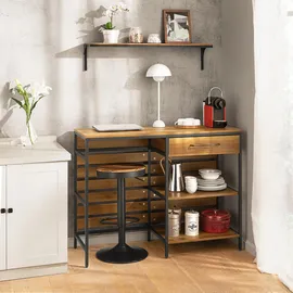 SoBuy Kücheninsel Vintage Braun