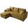 bromarkt Ecksofa LUIS Schlaffunktion Bettkasten L-Form 238x148x88cm Gelb, - Gelb