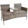 Estexo Gartenbank 2-Sitzer 0 x 0 x 0 cm Beige/Braun