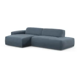 TRENDMANUFAKTUR Ecksofa TRENDMANUFAKTUR "Braga, mit hochwertigem Kaltschaum, L-Form, in Cord erhältlich", blau (blau horizon), B:275cm H:72cm T:160cm, 100% Polyester, Sofas, modernes Sofa, Couch mit hohem Sitzkomfort, 275/72/160 cm (B/H/T)
