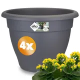 Gardebruk Blumentopf 4er-Set Anthrazit 29x22cm 7,1L