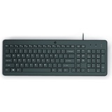 HP 150 kabelgebundene Tastatur, schwarz, USB, DE (664R5AA#ABD)