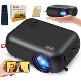 Mini Led Projektor 1800Lm Full Hd Wifi Hdmi, Plug&Play, Tragbarer Lautsprecher - Weiß