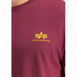 Alpha Industries Basic Small Logo Kurzarm-T-Shirt Burgundy S