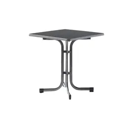 Sieger Boulevard-Klapptisch mit mecalit-Pro-Platte 70 x 70 x 72 cm eisengrau/schieferdekor anthrazit