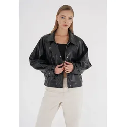 Outdoorjacke FRESHLIONS "Mina", Damen, Gr. XS, schwarz, 100% Polyester, unifarben, casual, Langarm, Jacken, mit Riegeln an den Ärmeln