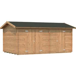 Gerätehaus PALMAKO "Jari", braun (hellbraun), Holz, Gerätehäuser, hellbraun